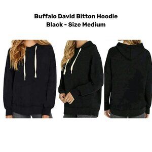Buffalo David Bitton Black Hoodie Pullover Sweatshirt